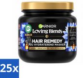 Garnier Loving Blends Magnetic Charcoal Haarmasker voor droog haar - 25 stuks