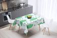 Bonamaison Tafelkleed, Anti-Mold, Sneldrogend, Waterdicht, 100% Polyester Tafellaken, Petroleum Groen, Wit, 140 x 140 Cm