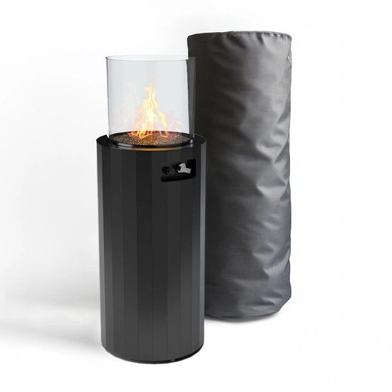 Planika Bino gas terrasverwarmer met beschermhoes - Zwart