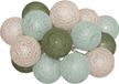 ATMOSPHERA CREATEUR D'INTERIEUR Atmosphera lichtslinger met 16 bollen Ø3,5 cm - Groen / Blauw / Roze met warm wit led licht - 215 cm - Op batterijen