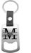 Merkloos / Sans marque Marc Luxe Sleutelhanger RVS - Leer