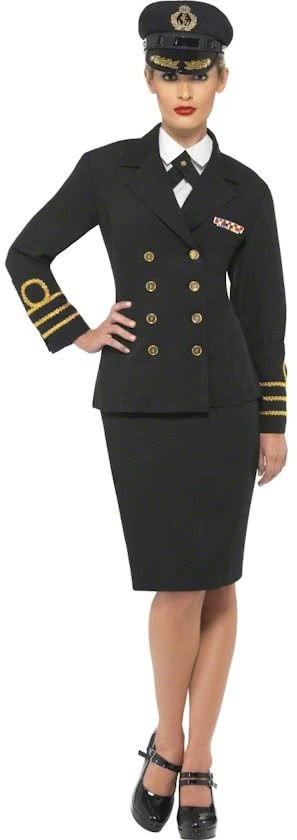 Vegaoo Navy Marine Officier Kostuum Dames maat S 36-38