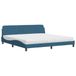 vidaXL Lit avec matelas "Dover", velours, bleu, 200x200 cm