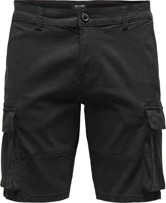ONLY & SONS ONSCAM STAGE CARGO SHORTS - Black - Men - Size L