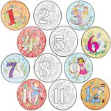 Baker Ross FN672 12 Days of Christmas Raamdecoraties om in te kleuren, set van 12