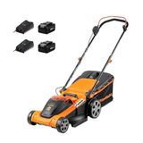 LawnMaster CLMF4841E Elektrische grasmaaier met accu, 48V Max, 2x24V, 4,0Ah, 41cm, maaibreedte tot 450m², multing: 42l, maaihoogte: 6 niveaus, 22-72mm