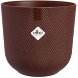 Elho Jazz Rond 35 Bloempot voor Binnen - Woondecoratie van 100% Gerecycled Plastic - Ø 34.5 x H 32.2 cm - Dark burgundy