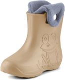 Ladeheid LA-CA-FrogButton Kinder Regenlaarzen - Rubber - met Binnenschoen - EVA - Wasbare Binnenschoen