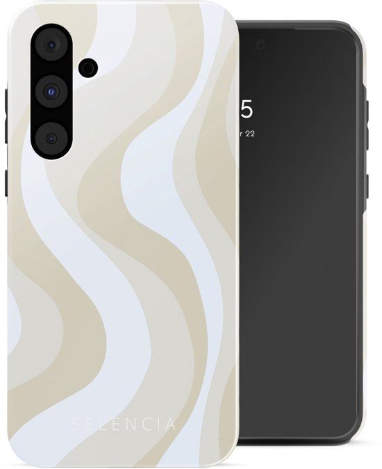 Selencia Hoesje - Geschikt voor Samsung Galaxy A55 (5G) - Backcover - Desert Waves Beige