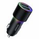 JOYROOM JR-CL10 24W 4.8A Chargeur de voiture avec 2 ports USB-A et câble de chargement 3-en-1 - Noir