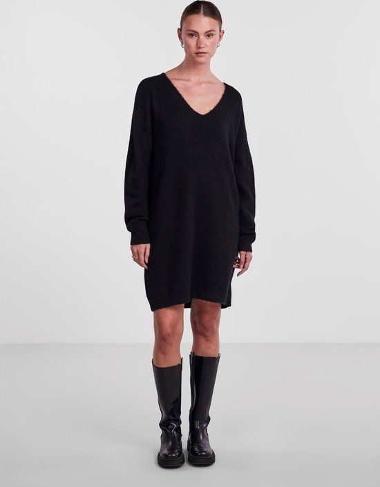 Pieces PCJULIANA LS VN KNIT DRESS - Black - M - Women's