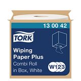 Tork Wiping Plus Combi Rol Poetspapier Wit W1/2/3
