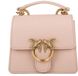 Pinko Love One Top Handle Micro Light Vitello Seta Handtas Powder Pink