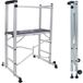 Euro Vanadium – Échafaudage Pliable En Aluminium 3 m – Norme NF E 85-200 – 2 roues et tablette porte-outils – Dimensions plié 16 x 93 x 155 cm