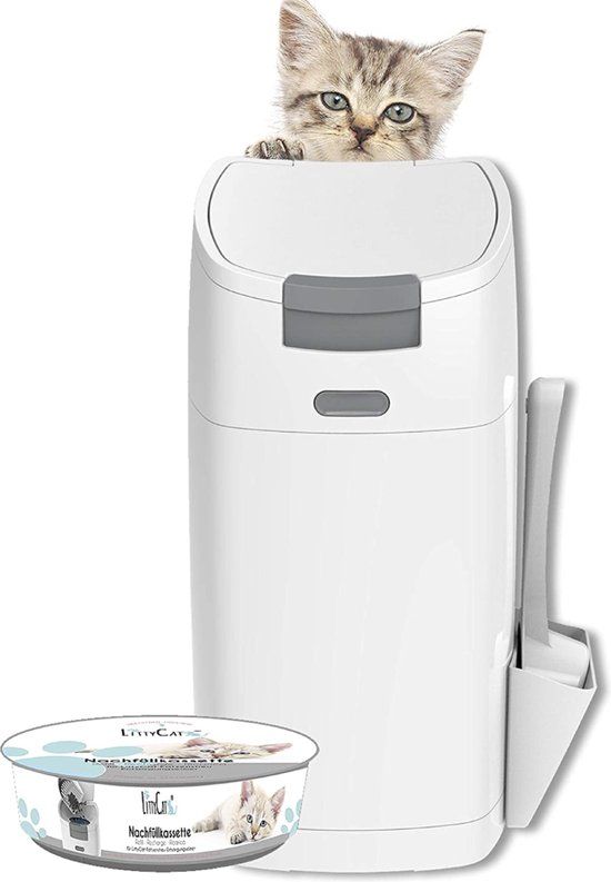 Littycat kattenbak afvoercontainer met schep - Kattentoilet afvoercontainer