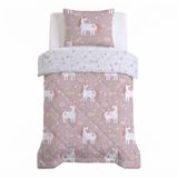 W Lazy Dekbed zonder overtrek met kussensloop paardenprint