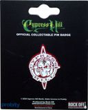 Rock Off Cypress Hill - Skull Compass Pin - Wit/Rood