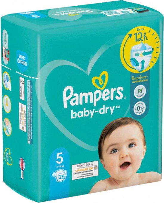 Pampers Baby Dry Luiers - Maat 5 (11-16 kg) - 26 stuks