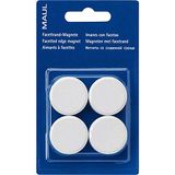 MAUL PRO Ronde magneet, wit, 0,6 kg hechtkracht