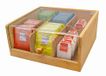 Nerthus FIH 678 bamboe theedoos met 6 vakken organizer voor infusies keuken