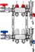 VEVOR Répartiteur de chaleur rayonnante à 2 boucles, répartiteur de tube PEX de 1/2", répartiteur PEX en acier inoxydable pour chauffage par rayonnement hydronique au sol, kit de répartiteur PEX rayonnant avec adaptateurs de 1/2" inclus