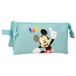 Joumma Disney Mickey Fun met vrienden, drievoudig etui, blauw, 22 x 12 x 5 cm, polyester, 1,32 l, blauw, drievoudig etui, Blauw, Drievoudig etui