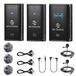 SevenOak Draadloos Lavalier microfoonsysteem, met OLED, 2,4 GHz dual microfoon met stereo/mono voor camera, telefoon, iPhone, PC, video-opname, interview, vlog live stream, SKM-W4 K2 (2 TX+1 RX)