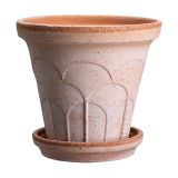 Bergs Potter Pot de fleurs avec soucoupe Fleur 2 pièces Rose, Ø14 m