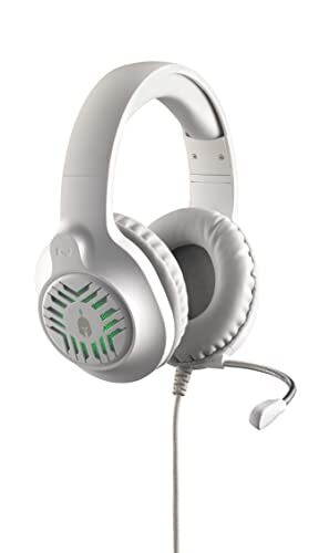 Spartan Gear - Medusa Wired Headset (Compatible with PC, PS4, PS5, XBOX, XBOX series x/s, Switch) White/Grey