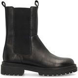 Manfield Dames Zwarte Leren Chelsea Boots Maat 37