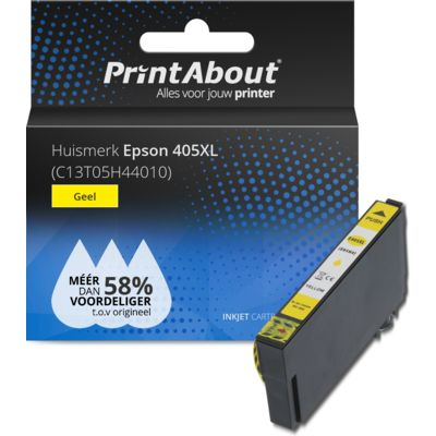 PrintAbout Huismerk Epson 405XL (C13T05H44010) Inktcartridge Geel Hoge capaciteit