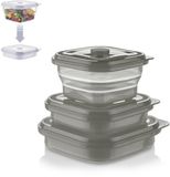 KLIPPSI Lunchbox pliable set van 3 - Grijs