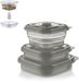 KLIPPSI Lunchbox pliable set van 3 - Grijs