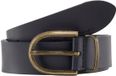 Tom Tailor - Leren riem met ronde gesp - Maat 80 - navy uni