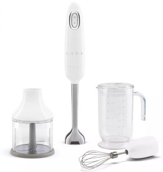 SMEG HBF03WHEU Staafmixer - Wit - 700W - Met accessoires
