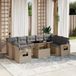 Maison Exclusive - Ensemble de jardin, composé de 10 pièces avec coussins, couleur : beige, matériau : polyrotin