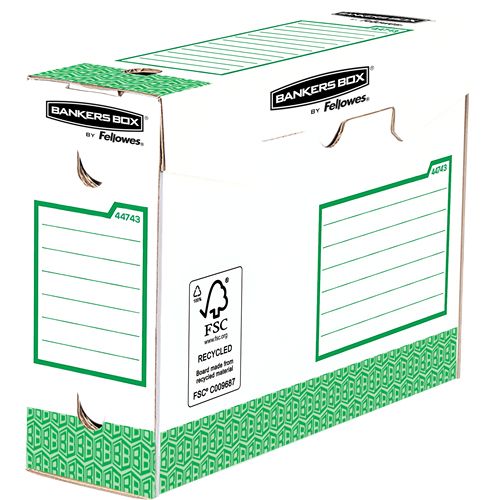 Fellowes Magazine File Paper Green, White A4 100mm