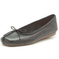 Clarks Freckle Ice Black Leather Women's Shoes Size 41