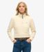 Superdry Femme Polaire Courte à Demi-zip Crème Taille: 36
