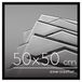 Americanflat 50x50 cm Fotolijst met Schokbestendig Glas - Streamline Collectie - Dunne Rand Fotolijst voor Tafel en Muur - Ophangmateriaal en Ingebouwde Standaard - Zwart