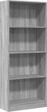 vidaXL Boekenkast - 60x24x143 cm - Bewerkt Hout - Grijs Sonoma Eikenkleurig