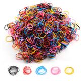 Cheerhom 1500 stuks haarelastiekjes, klein, mini-haarelastiekjes, elastische rubberen ringen voor kinderen, vrouwen, meisjes, vlechten en dagelijkse kapsels (meerkleurig)
