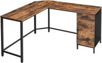 Merkloos / Sans marque Hoekbureau deluxe Kadiatou - Werk - Computerbureau - Studie - Bureau - 137 x 150 x 75 cm