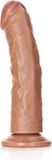 RealRock by Shots Shots RealRock Gebogen Realistische Dildo met Zuignap - 20,5 cm tan
