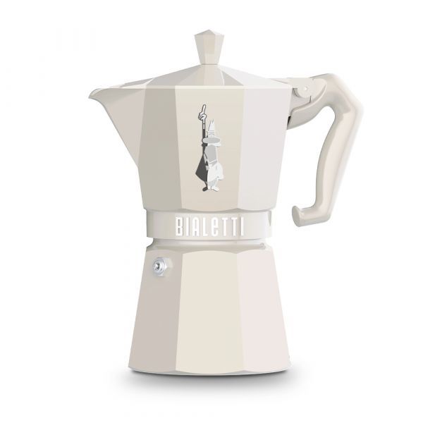 Bialetti Moka Exclusive Moka Express Crème 6 Cups Moka Pot