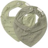 Little Dutch 2-pack bandana slab - groen - essentials