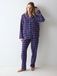 Pastunette Rebelle Dames Pyjama Flanel - Donker Blauw