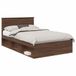 vidaXL Bedframe - Bruin - Eiken - 120 x 190 cm - Massief grenenhout