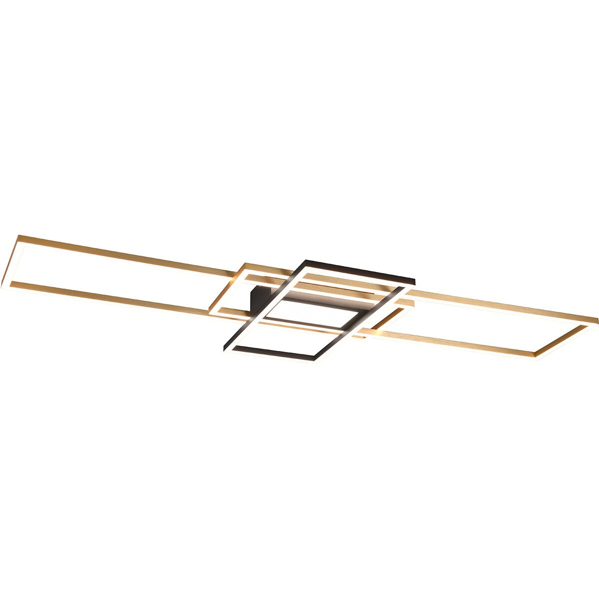 BES LED Trion Urano Plafondlamp - 60W - Goud - Dimbaar - 7100 Lumen