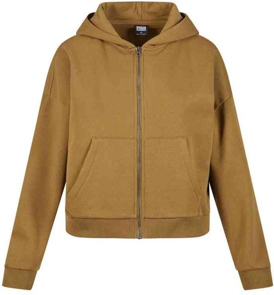 Urban Classics Boxy Vest met capuchon - Ladies - XL - Olijfgroen